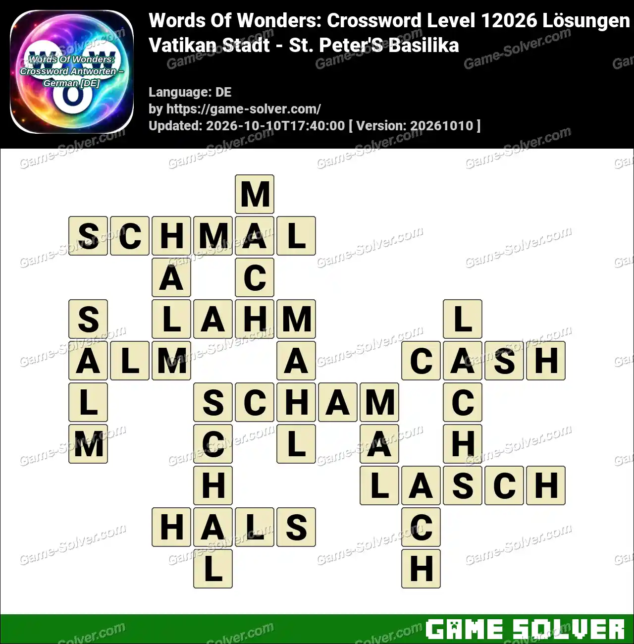 Words Of Wonders: Crossword Level 12026 Lösungen – Vatikan Stadt – St. Peter’S Basilika